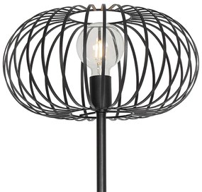 Dizajnová stojaca lampa čierna - Johanna