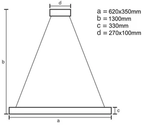 Moderné svietidlo NEDES LED svietidlo + diaľkový ovládač 70W J6315/C