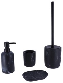 Kúpeľňový pohár Everist Black Marble, čierna, 250 ml