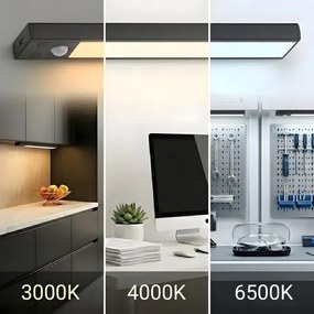 SADA 2x nabíjateľné LED nábytkové osvetlenie so senzorom VIRO LED/1,2W/800 mAh 30cm CCT čierna