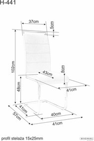 SI H-441 Sametová stolička sivý
