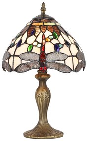 Nočná lampa Tiffany štýl PESTRÁ VÁŽKA Prezent 1709 36*20