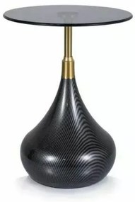Odkladací stolík Taurus 40 cm čierna/zlatá