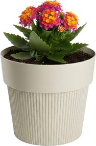 PLASTOVÝ KVETINÁČ SILVA LINE 13X11,5 CM BÉŽOVÁ