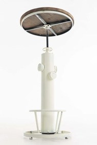 Kovový barový stôl Ruhr v industriálnom štýle - Biela antik