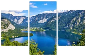 Obraz - Halštatské jazero, Hallstatt, Rakúsko (90x60 cm)