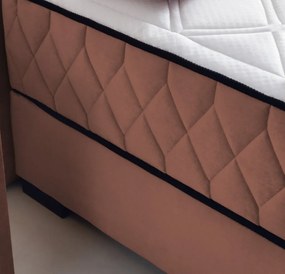 Posteľ Reve 160x200 cm, lososová látka