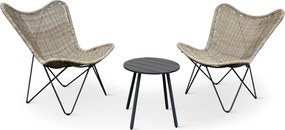 Noela Balkónový set Lounge + 2x kreslo Edland