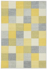 Koberce Breno Kusový koberec PORTLAND 1923/RT44, žltá, viacfarebná,133 x 190 cm