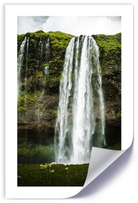 Gario Plagát Vodopád v zelených horách Farba rámu: Bez rámu, Veľkosť: 20 x 30 cm