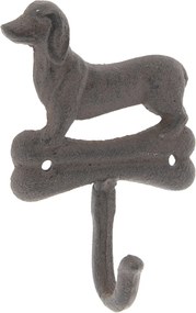 Kovový nástenný háčik Pes s kostičkou - 10 * 4 * 15 cm