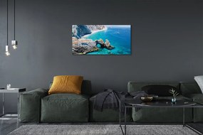 Obraz na plátne Grécko Beach brehu mora 140x70 cm