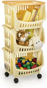 BAMA Regál pojazdný TIDY, žltý