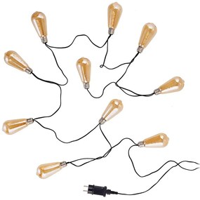 BULB LIGHTS Svetelná reťaz žiarovky tónované 10 svetiel