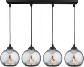 Brilagi - Luster na lanku DIOR 4xE27/60W/230V čierna/dymová sivá