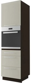Kuchynská skrinka D14RU/3E Quantum vanilla mat/lava