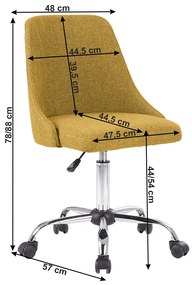 Kancelárska stolička Eminence (žltá + chróm). Vlastná spoľahlivá doprava až k Vám domov. 1028724