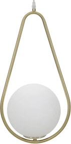 Závesný luster Glamy 46 cm biely/zlatý