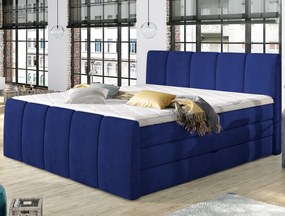 Posteľ boxspring Fresco 180x200 cm, modrá látka