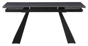 Tempo Kondela Jedálenský rozkladací stôl, grafit/čierna, 160-240x90 cm, SALAL