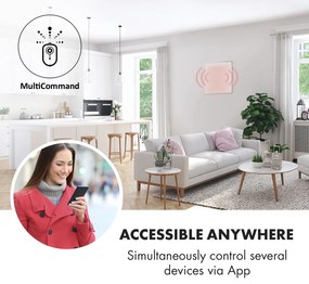 Klarstein Wonderwall 360 Smart, infračervený ohrievač, 60 x 60 cm, 360 W, týždenný časovač, IP24, biely