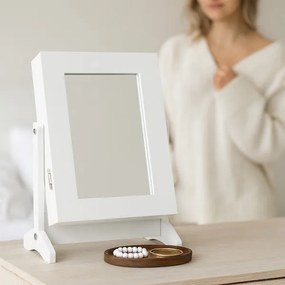 Šperkovnica so zrkadlom LUMERA biela PHO5775