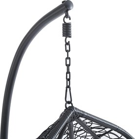 Závěsné houpací křeslo Houseland Mira L černé