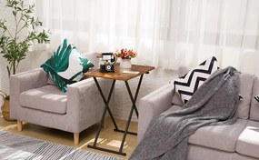 Skládací odkládací stolek Vasagle Melori 60 cm černý/hnědý