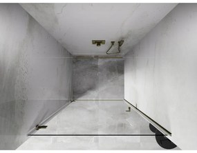Mexen, Mexen Lunar-B Otočné ľavé sprchové dvere 75 cm, transparentné, zlaté - 832-075-000-50-00-L