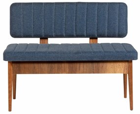 Lavica Vina Dark Blue and Walnut