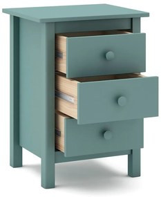 Detský nočný stolík z borovicového dreva v petrolejovomodrej farbe Max - Marckeric