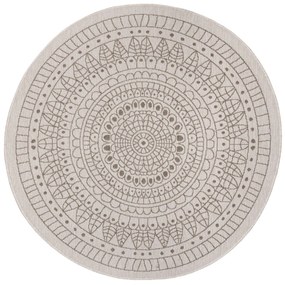 Hanse Home, Kusový koberec Twin-Wendeteppiche 105475 Linen kruh – na von aj na doma, 100x100 (priemer) kruh, hnedá, chodba / predsieň