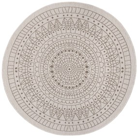 NORTHRUGS - Hanse Home koberce Kusový koberec Twin-Wendeteppiche 105475 Linen kruh – na von aj na doma - 100x100 (priemer) kruh cm