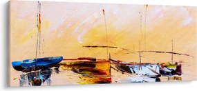 Obraz - Maľba loďou (120x50 cm)
