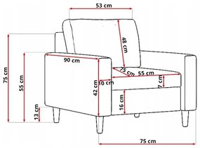 Pohodlné kreslo sivej farby