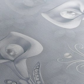 Obraz - Perlové kvety (120x50 cm)