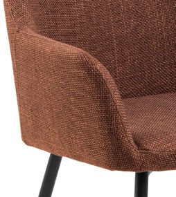 VERA Terakota (textília Basel 44) - MODERNÉ ČALÚNENÉ KABÍNKOVÉ STOLIČKY DO OBÝVAČKY/JEDÁLNE LOFT