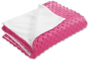 Biante Detská obojstranná deka Minky bodky/Polar MKP-020 Ružovo fialová 100x150 cm