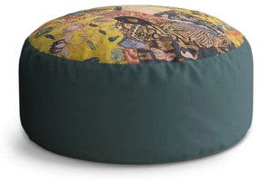 Sablio Taburet Circle Dáma s vejárom - Gustav Klimt: 40x50 cm