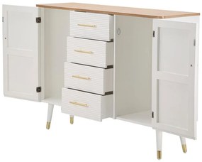 Dizajnová komoda Gerlinde 117 cm biela