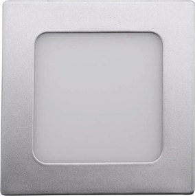 SAPHO - START LED podhľadové svietidlo, 6W, 230V, 120x120mm,denná biela,430lm,strieborná, LDD464