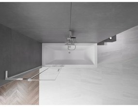 Mexen Velar L, 2-krídlová posuvná vaňová zástena 70 x 150 cm, 8mm číre sklo, chrómový profil, 896-070-003-01-01