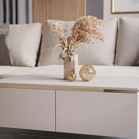 KONFERENČNÝ STOLÍK NESSIE 3 KAŠMÍR + ZLATÝ 90 cm