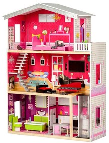 Drevený domček pre bábiky Ecotoys Malibu rezidencia