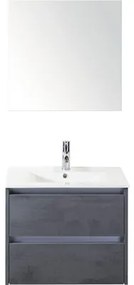 Kúpeľňový nábytkový set Dante 60 cm s keramickým umývadlom a zrkadlom betón antracitovo sivá