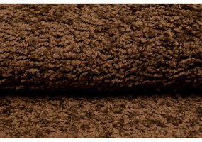 Kusový koberec Shaggy Parba hnedý štvorec 160x160cm