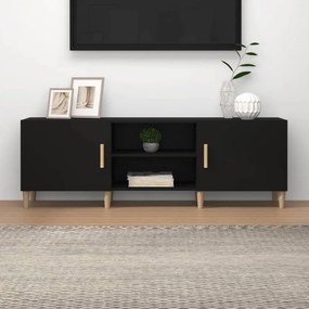 TV stolík čierny 150x30x50 cm spracované drevo