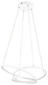 Biele LED stmievateľné závesné svietidlo Darvin – Trio
