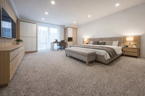 Koberec metráž Bloom 230, na mieru, šíře 4m,5m, hnedá, ab (mriežka), chodba / predsieň, Lano