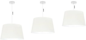 Závesné svietidlo Gaja, 1x krémové textilné tienidlo, (fi 44cm), w